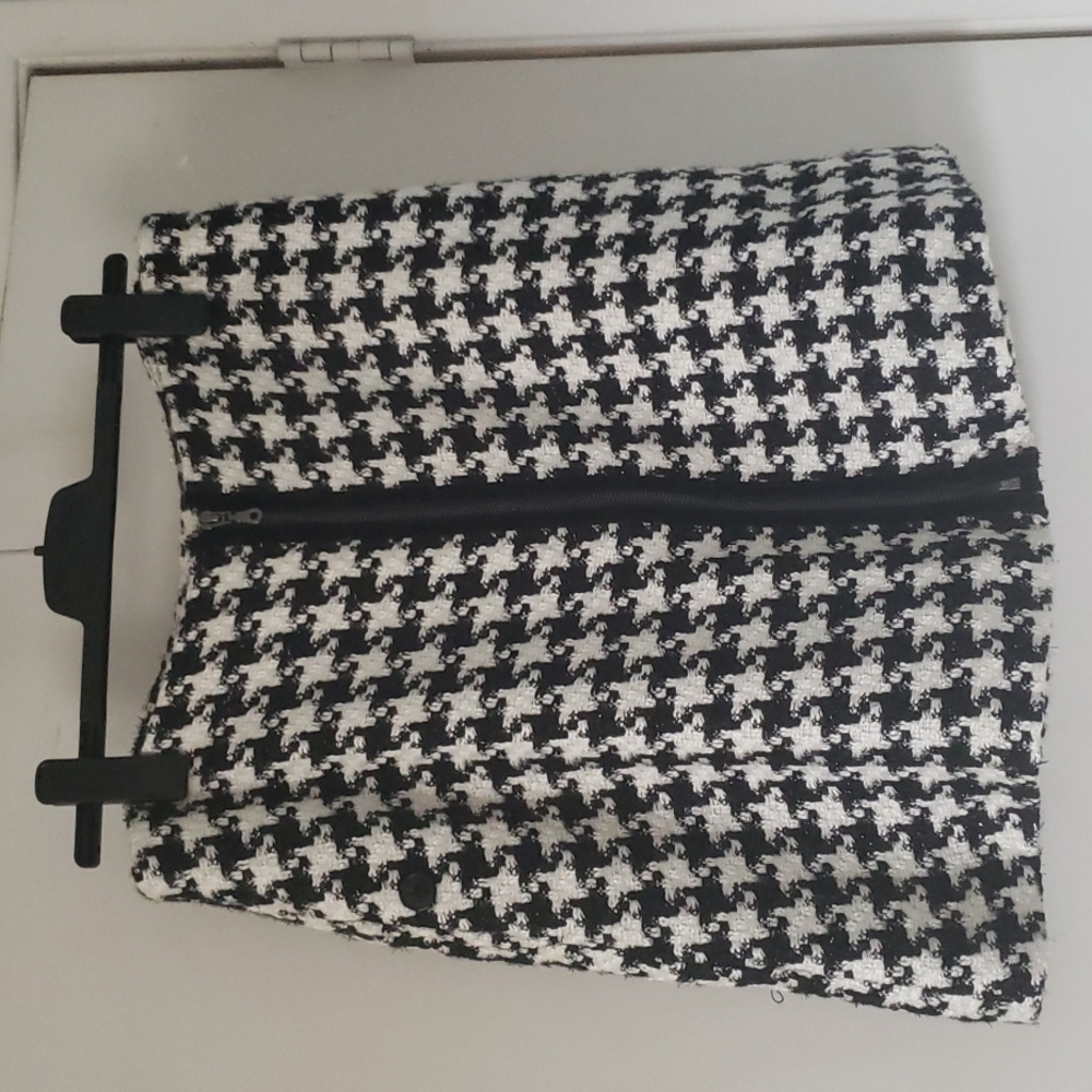 Anthropologie Houndstooth Mini Skirt